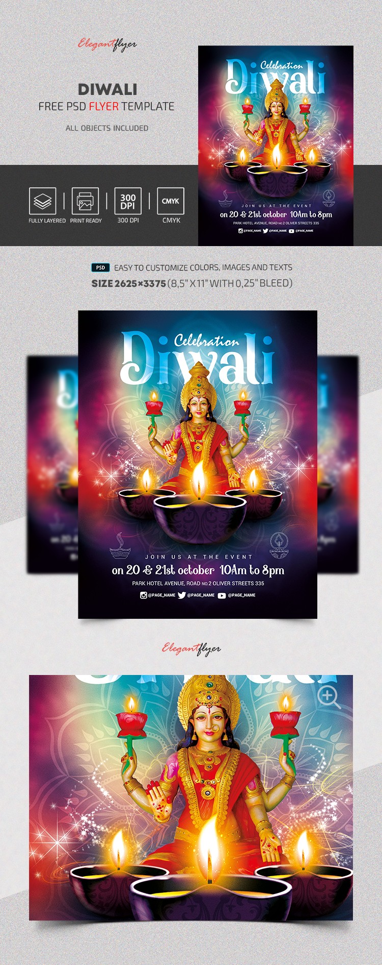 Folheto do Diwali. by ElegantFlyer