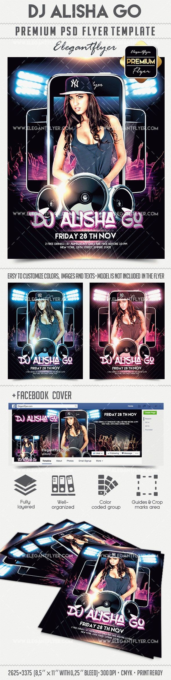 DJ Alisha Go -> DJ Alisha Go by ElegantFlyer
