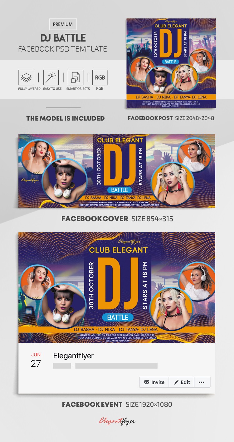 DJ Battle Facebook by ElegantFlyer