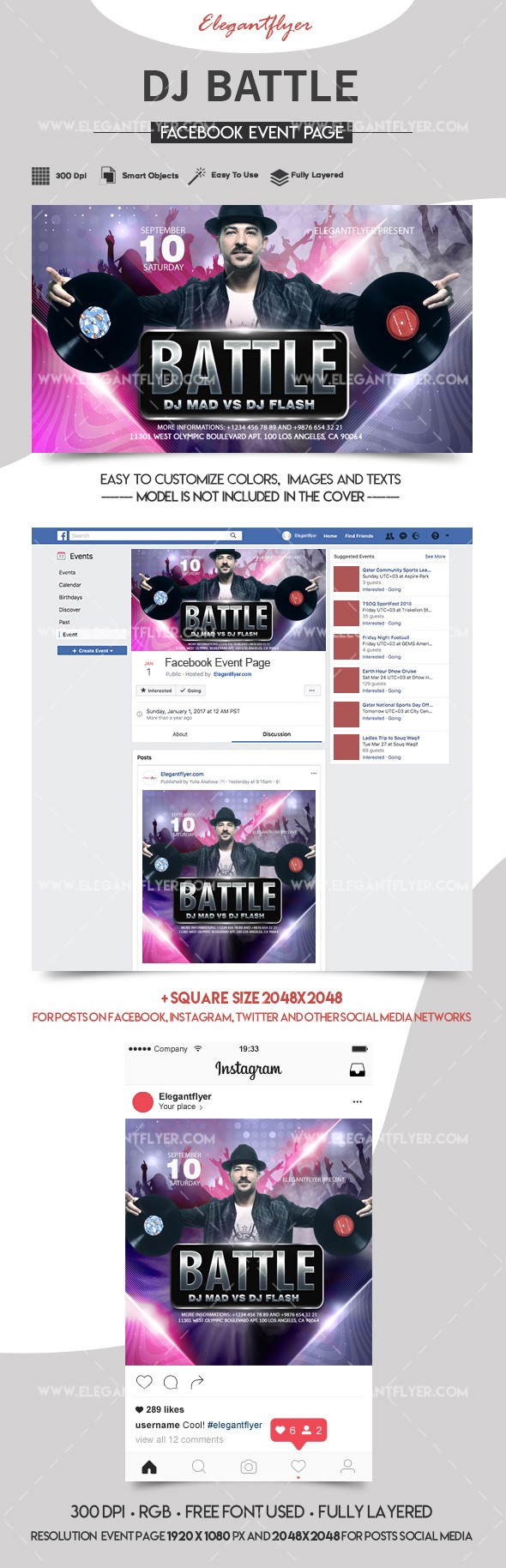 Dj Battle Facebook by ElegantFlyer