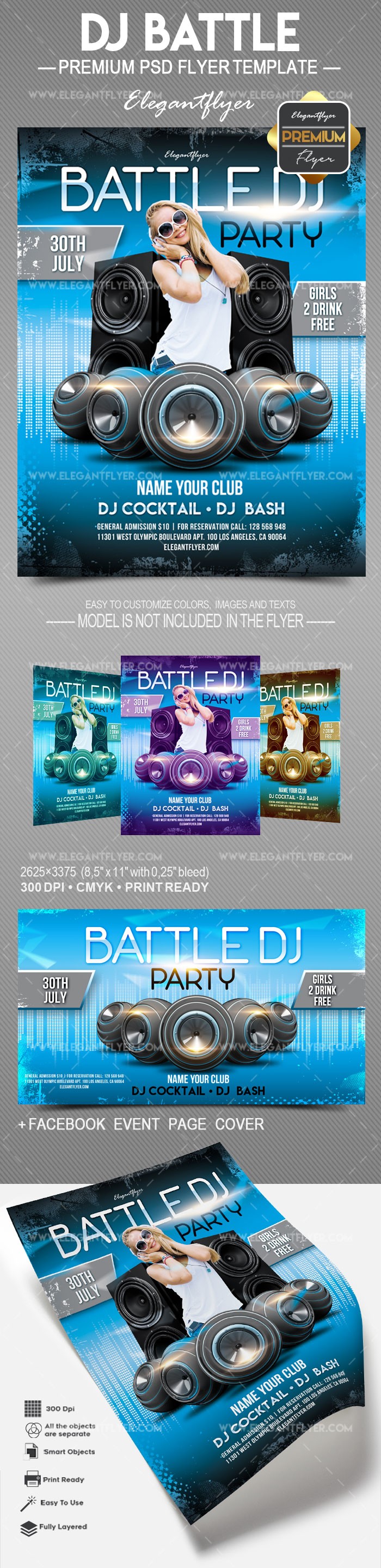 Dj Battle V05 translated into French: Dj Battle V05. by ElegantFlyer