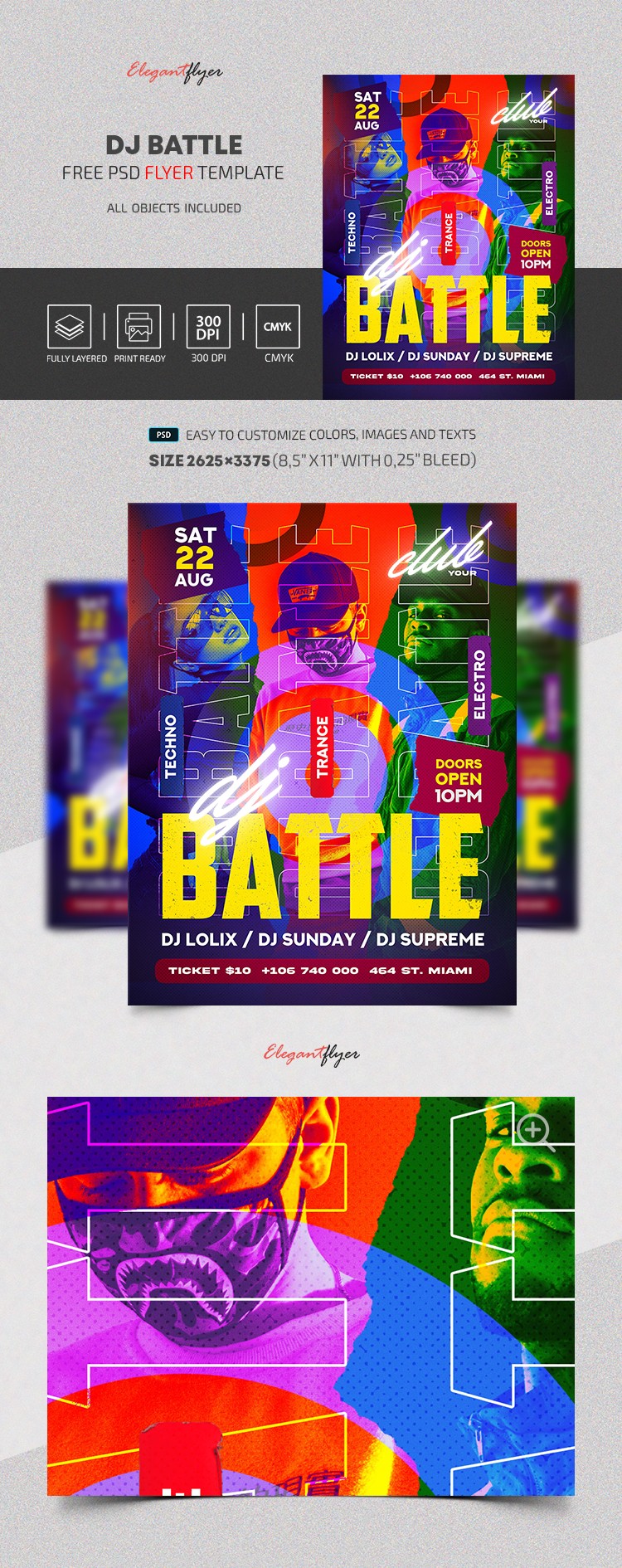 Plakat Dj Battle by ElegantFlyer