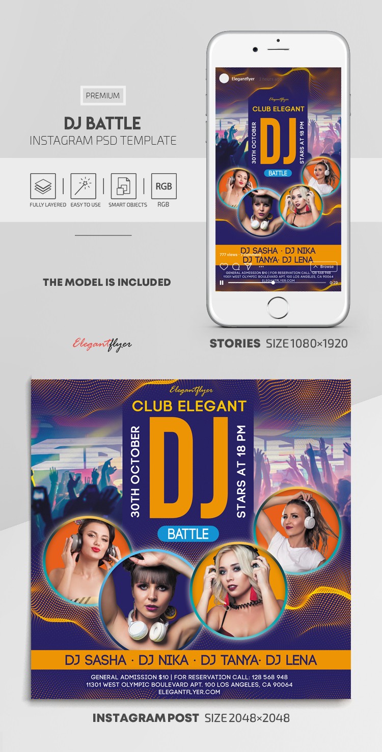 DJ Battle Instagram- DJ 战 Instagram by ElegantFlyer