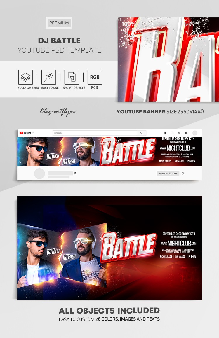 DJ Battle Youtube by ElegantFlyer