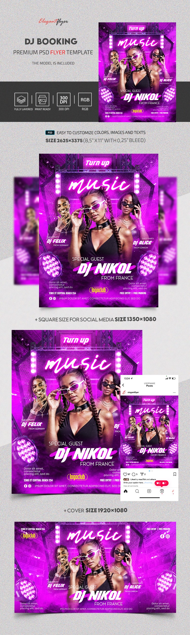 Flyer per Prenotazione DJ by ElegantFlyer