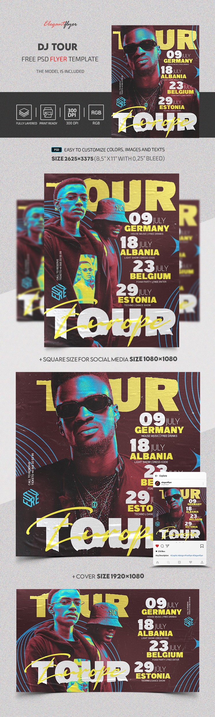 Dj Tour Europe by ElegantFlyer