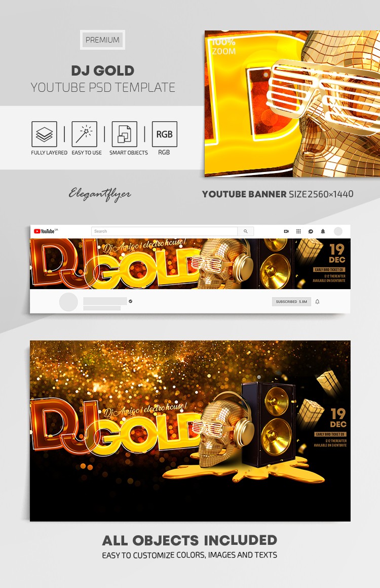 Dj Gold Youtube 黄金 DJ by ElegantFlyer