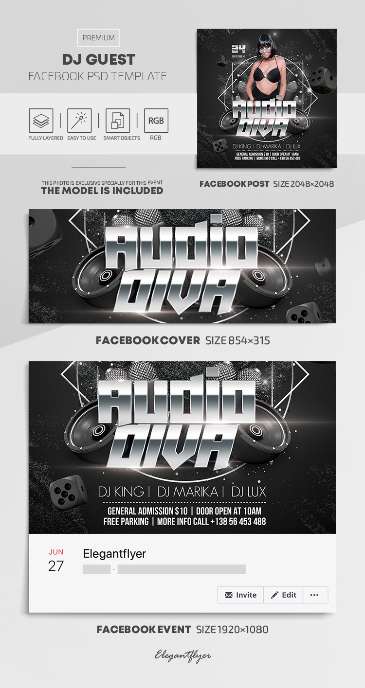 Dj Convidado Facebook by ElegantFlyer