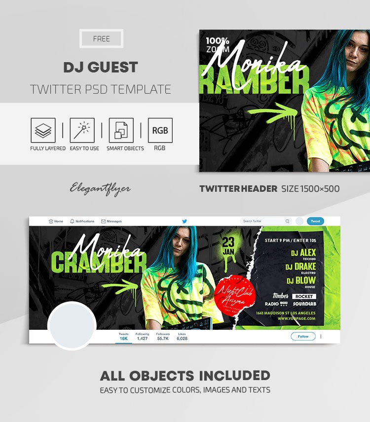 DJ Guest Twitter by ElegantFlyer