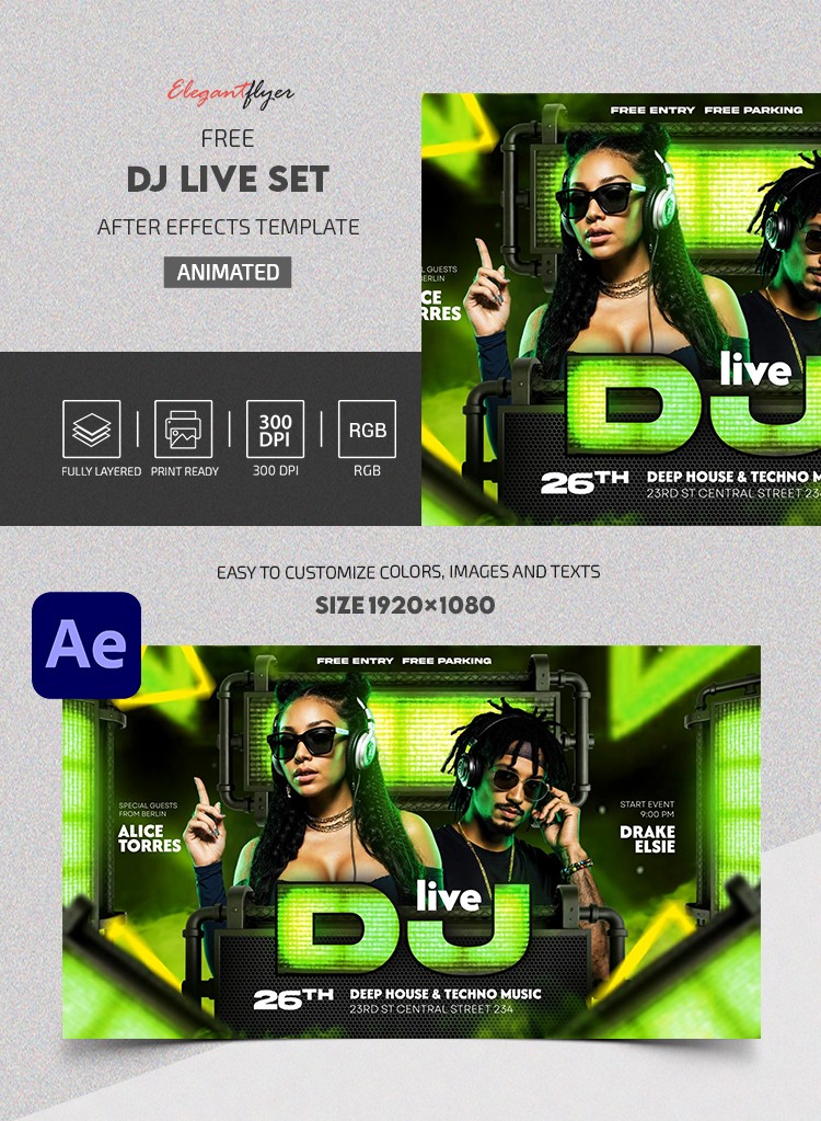 Dj Live Set After Effects by ElegantFlyer
