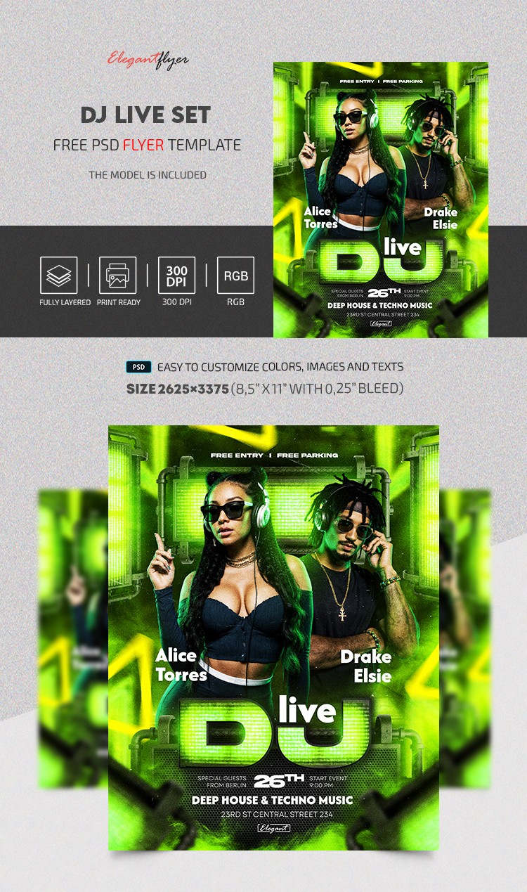 Dj Live Set Flyer by ElegantFlyer