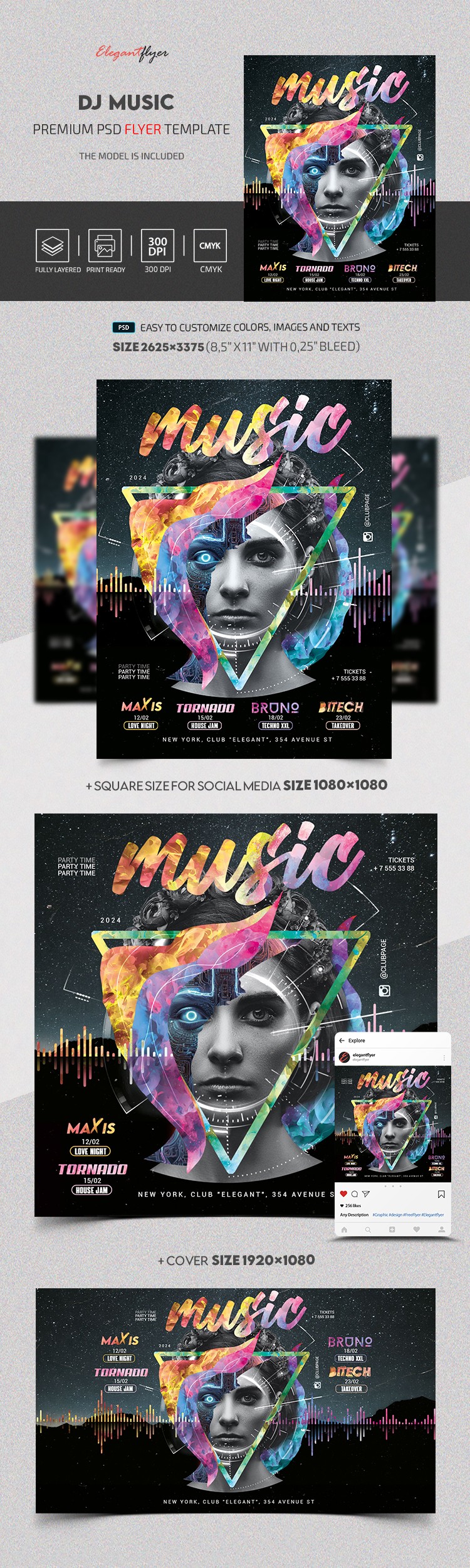 Soirée musicale DJ by ElegantFlyer