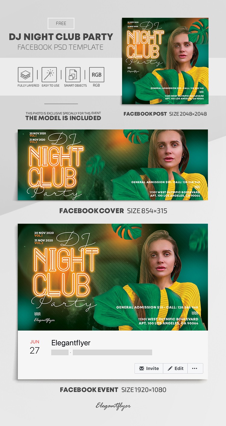 Festa de clube noturno de Dj by ElegantFlyer