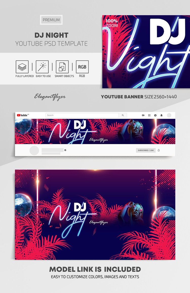 DJ Night Youtube by ElegantFlyer