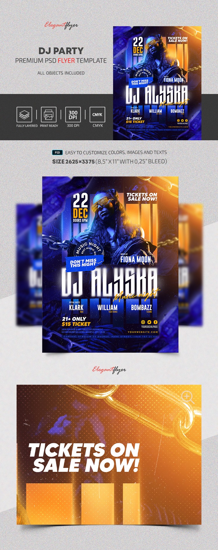 DJ Party Flyer by ElegantFlyer