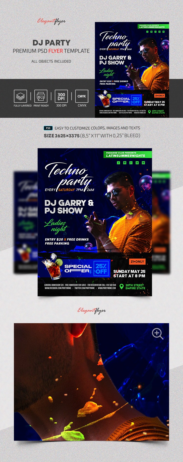 DJ Party Flyer by ElegantFlyer