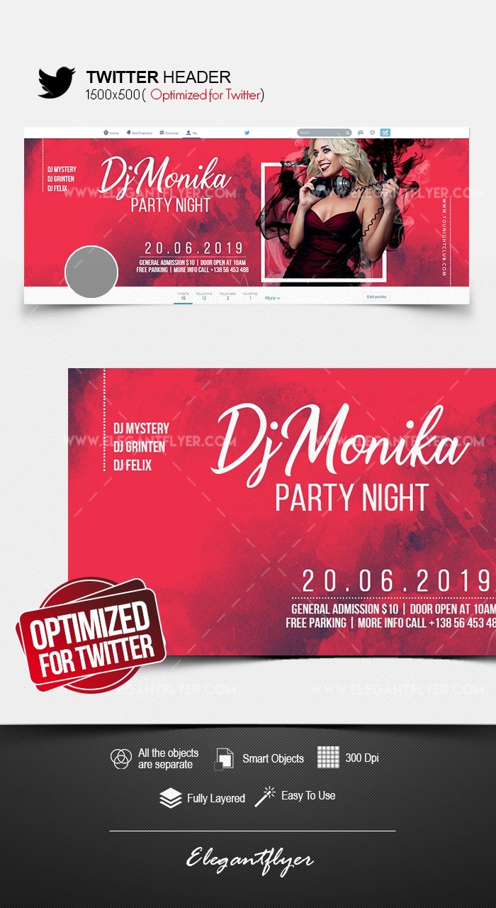 Impreza DJ na Twitterze by ElegantFlyer