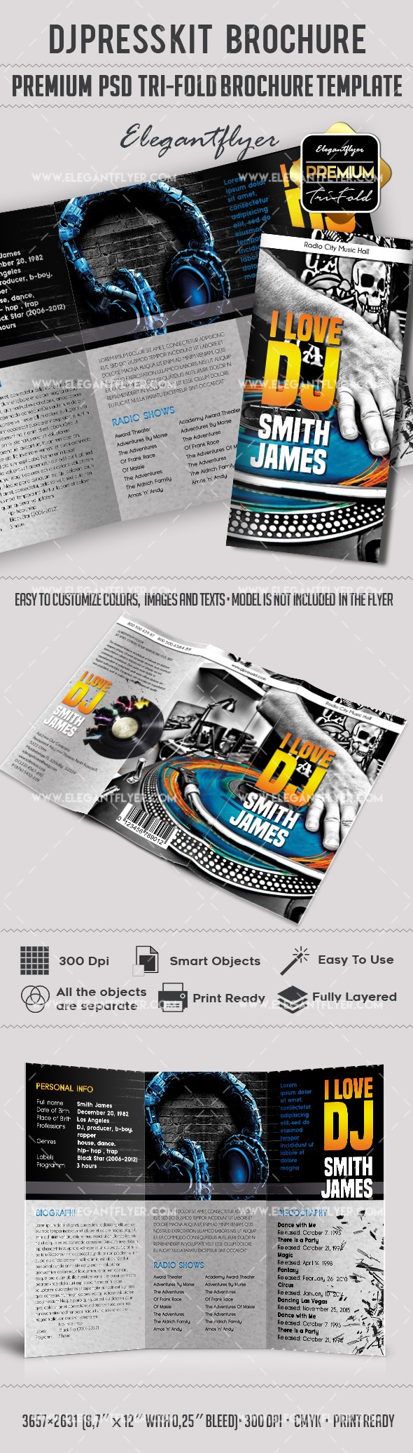 DJ Press Kit
音乐厂牌介绍包 by ElegantFlyer