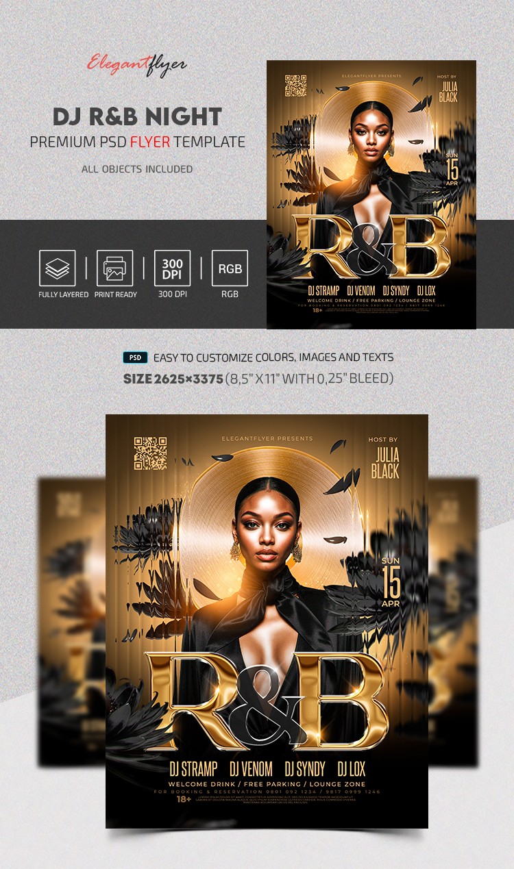 DJ R&B Night Flyer by ElegantFlyer