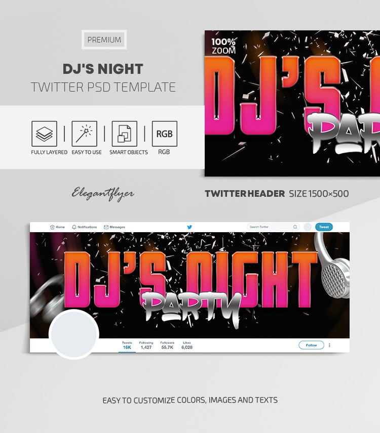 Noite dos DJ's no Twitter by ElegantFlyer