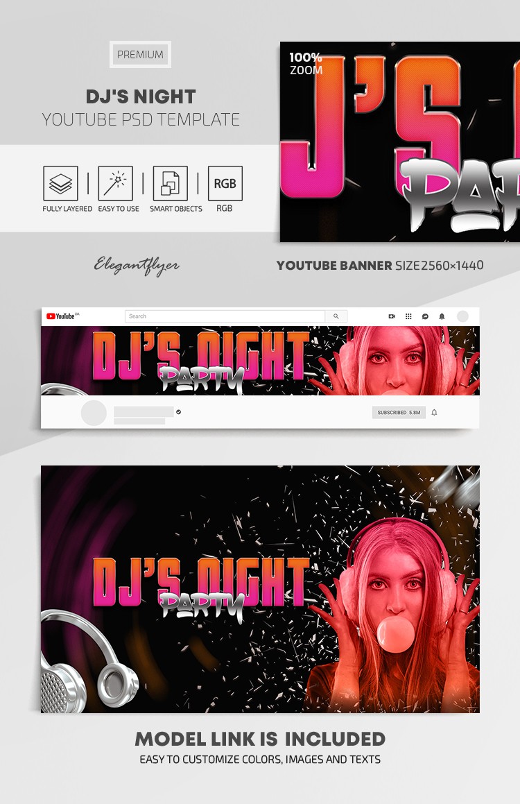 Noche de DJ en Youtube by ElegantFlyer