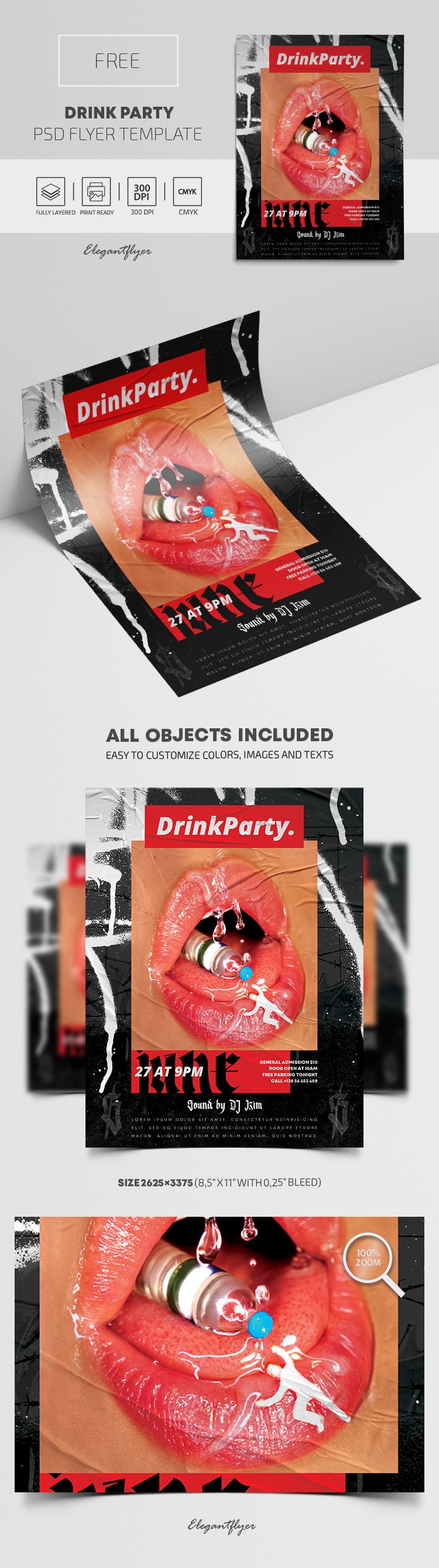 Drink Party Flyer by ElegantFlyer
