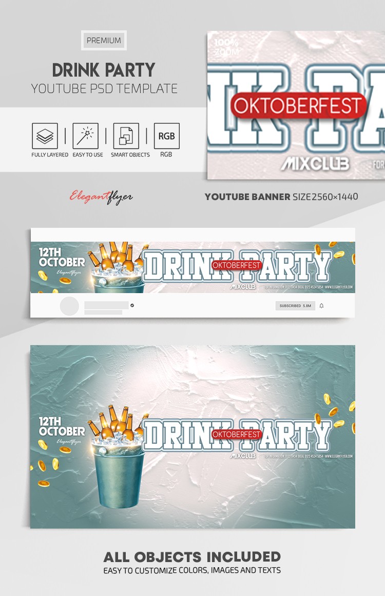 Trink Party Youtube by ElegantFlyer