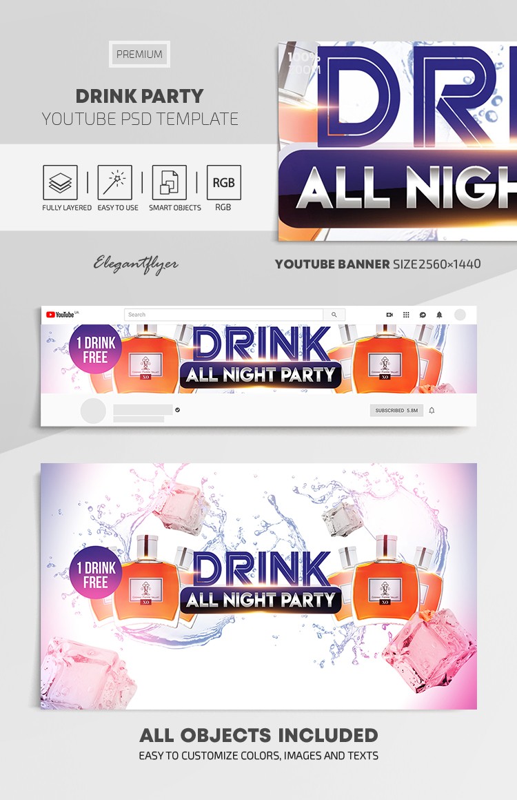 Trink Party Youtube by ElegantFlyer