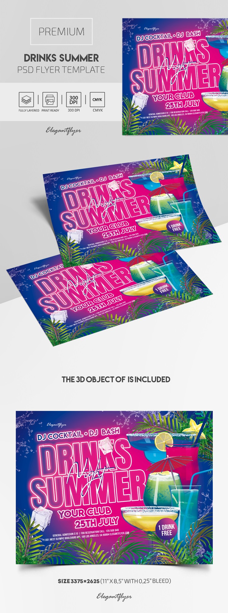 Drinks Summer Flyer by ElegantFlyer