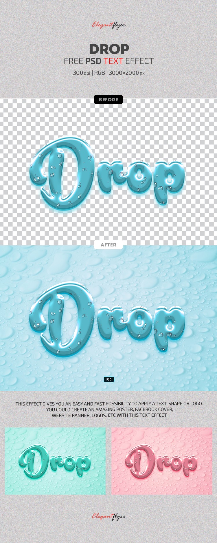 Drop Text Effect by ElegantFlyer