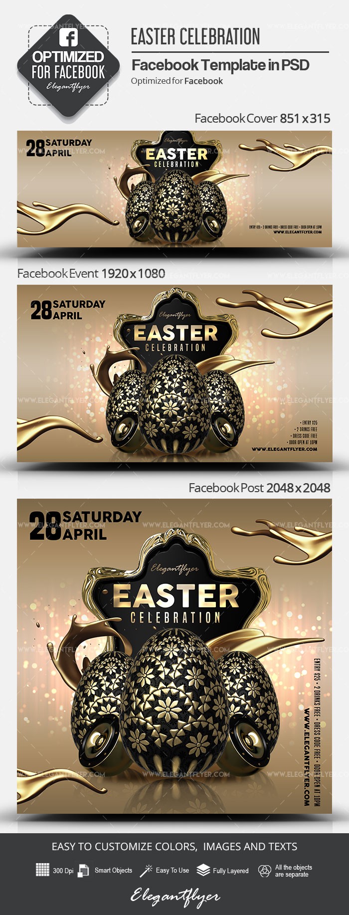 Easter Celebration Facebook by ElegantFlyer