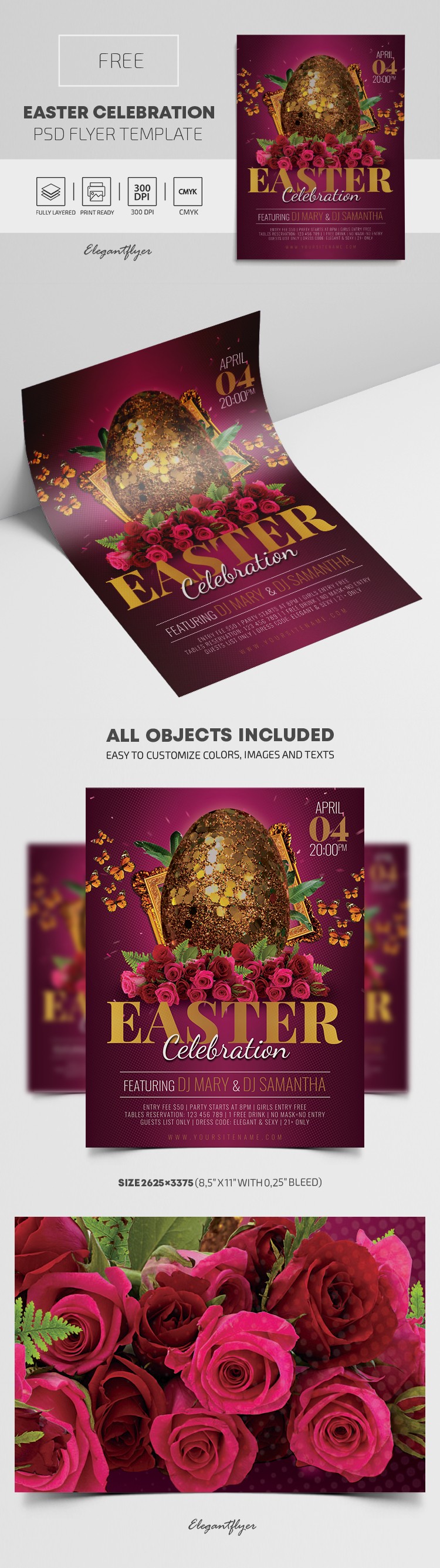 Easter Celebration Flyer by ElegantFlyer