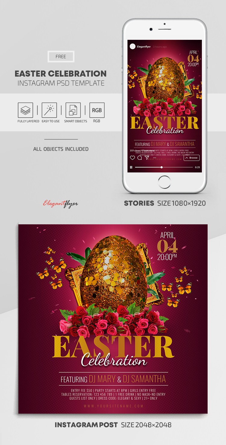 Easter Celebration Instagram by ElegantFlyer