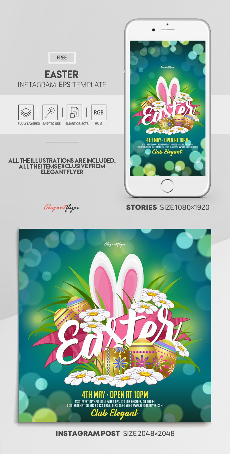Easter Instagram EPS by ElegantFlyer
