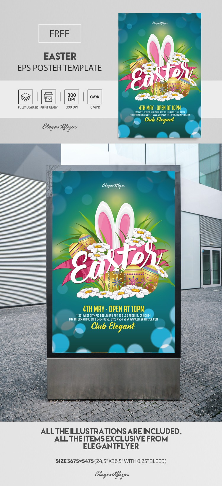Plakat Wielkanocny EPS by ElegantFlyer