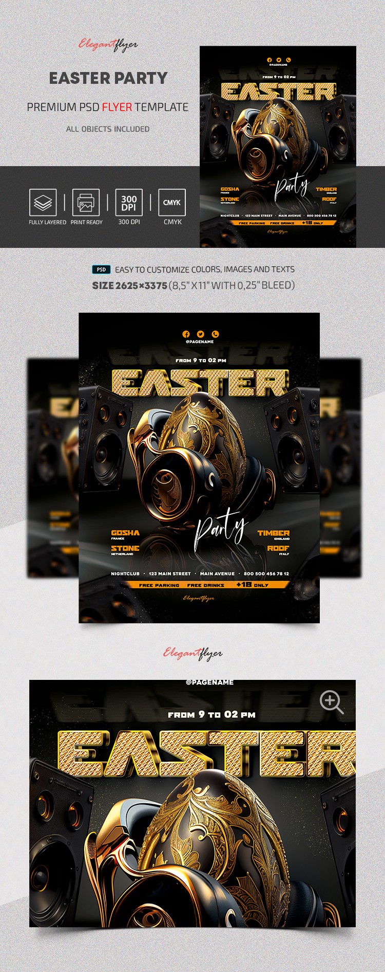 Easter Party - Premium PSD Flyer Template by ElegantFlyer