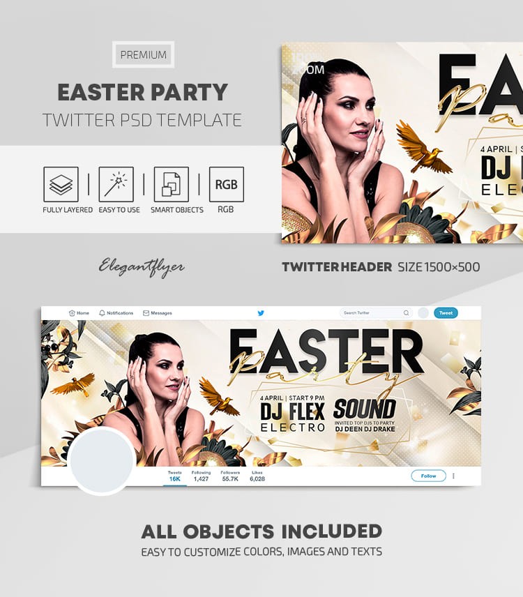 Easter Party Twitter by ElegantFlyer