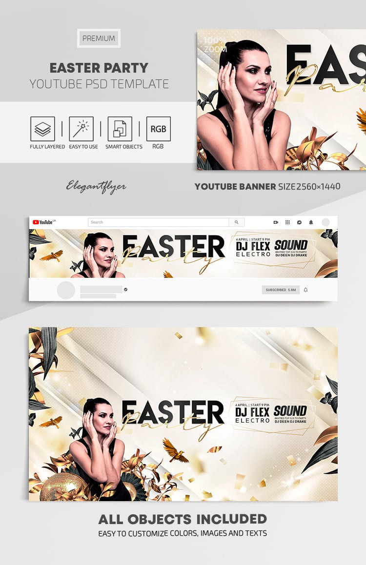 Easter Party Youtube by ElegantFlyer