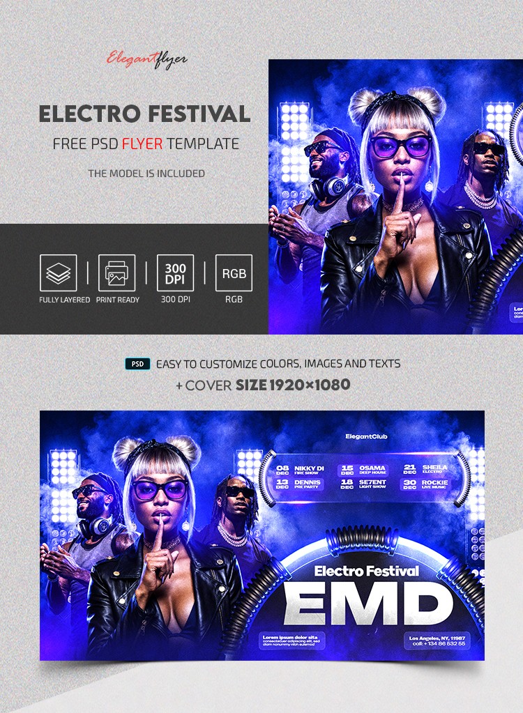 EDM | Electro Festival Facebook Post by ElegantFlyer