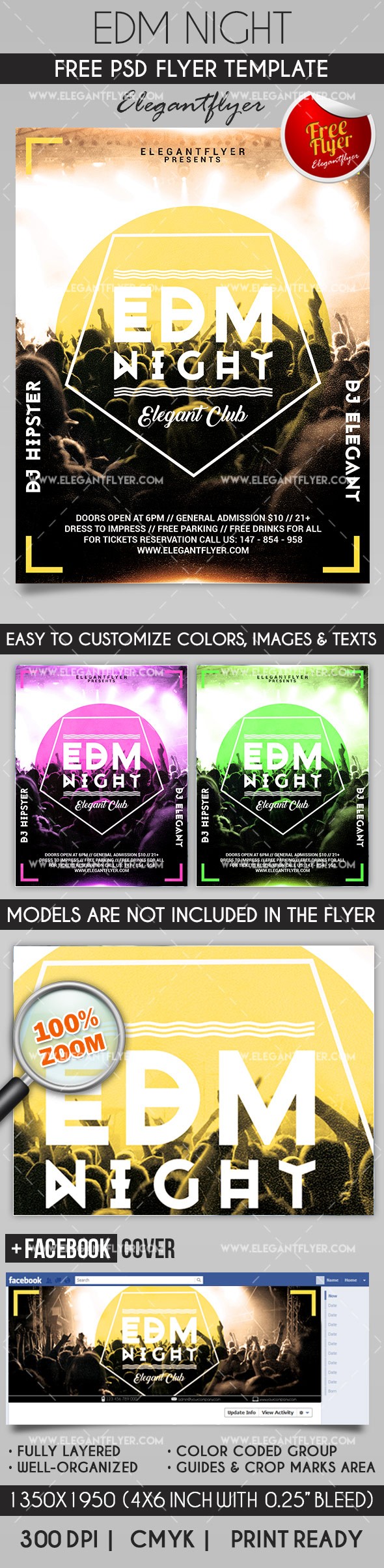 Noche de EDM by ElegantFlyer