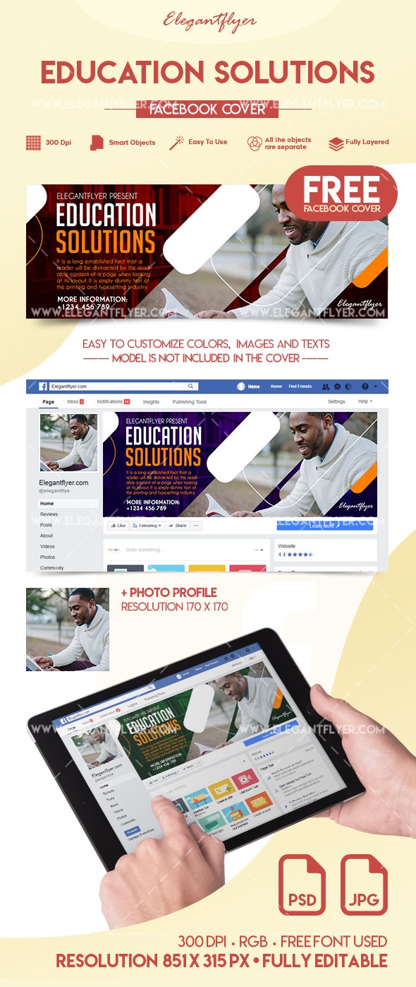 Education Solutions Facebook by ElegantFlyer