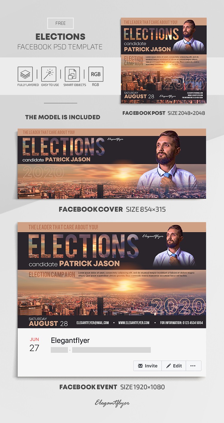 Eleições no Facebook by ElegantFlyer