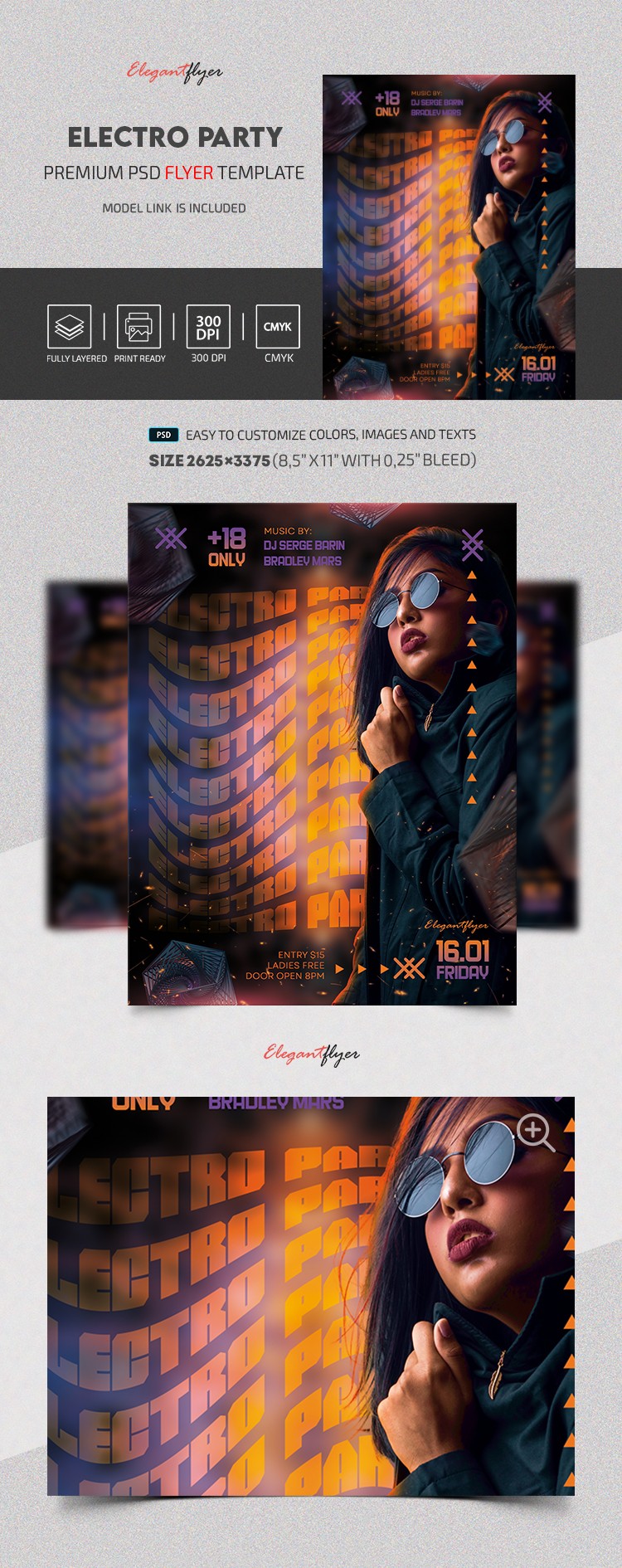 Electro Party Flyer by ElegantFlyer