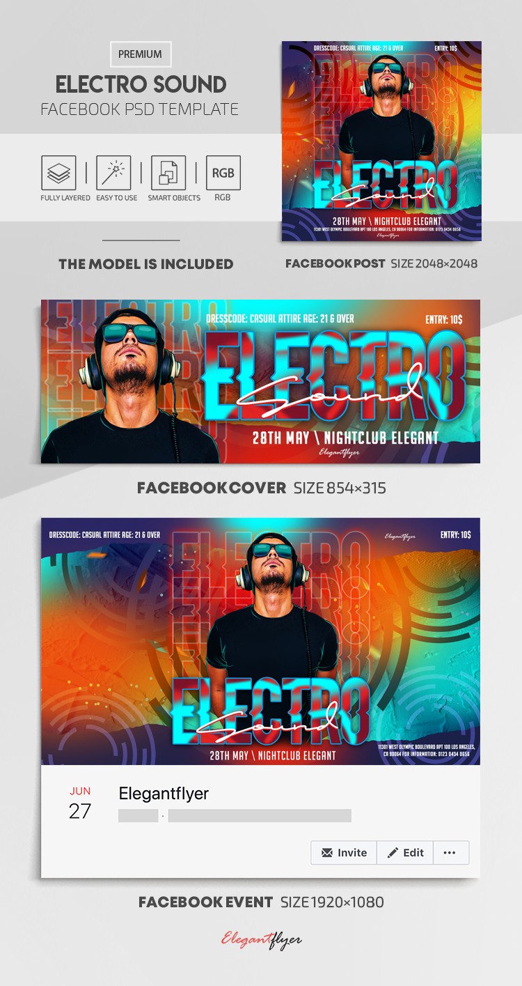 Elektro Sound Facebook by ElegantFlyer