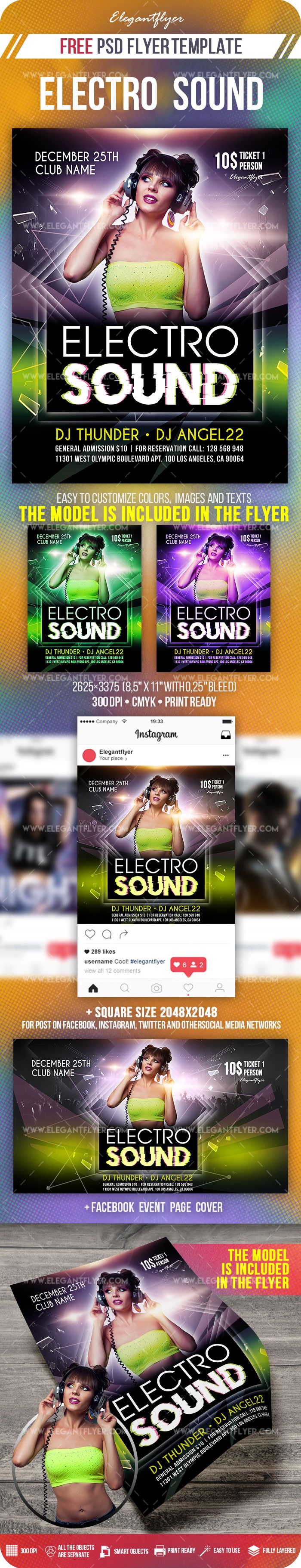 Sonido Electro by ElegantFlyer