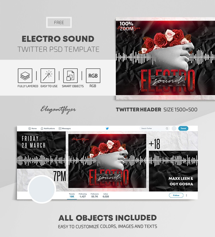 Elettro Sound Twitter by ElegantFlyer