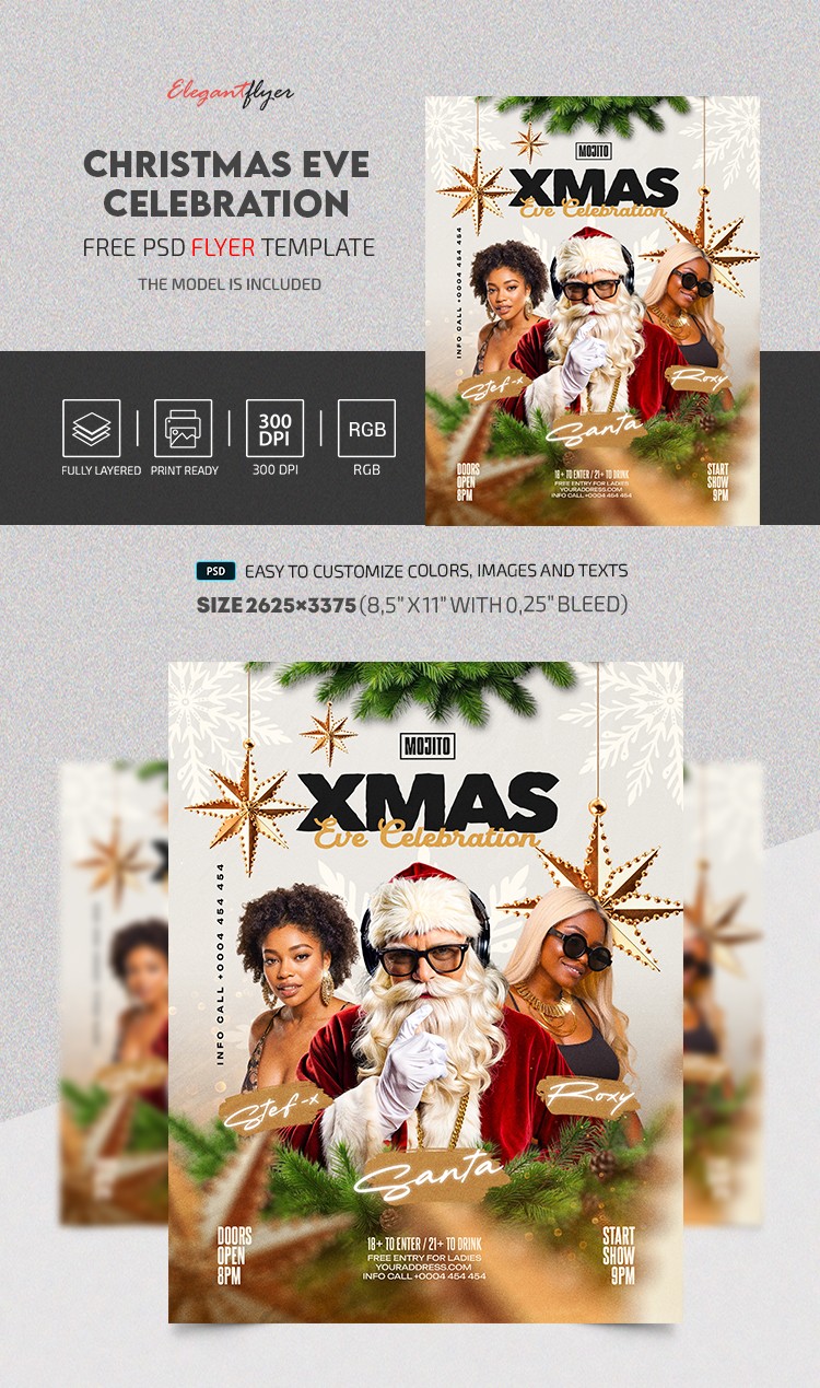 Elegant Christmas Eve Celebration Flyer by ElegantFlyer