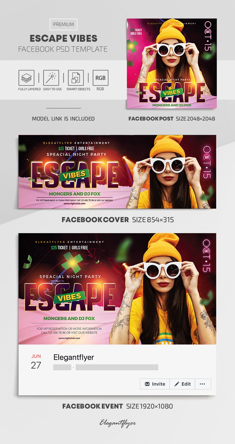 Échapper Vibes Facebook by ElegantFlyer