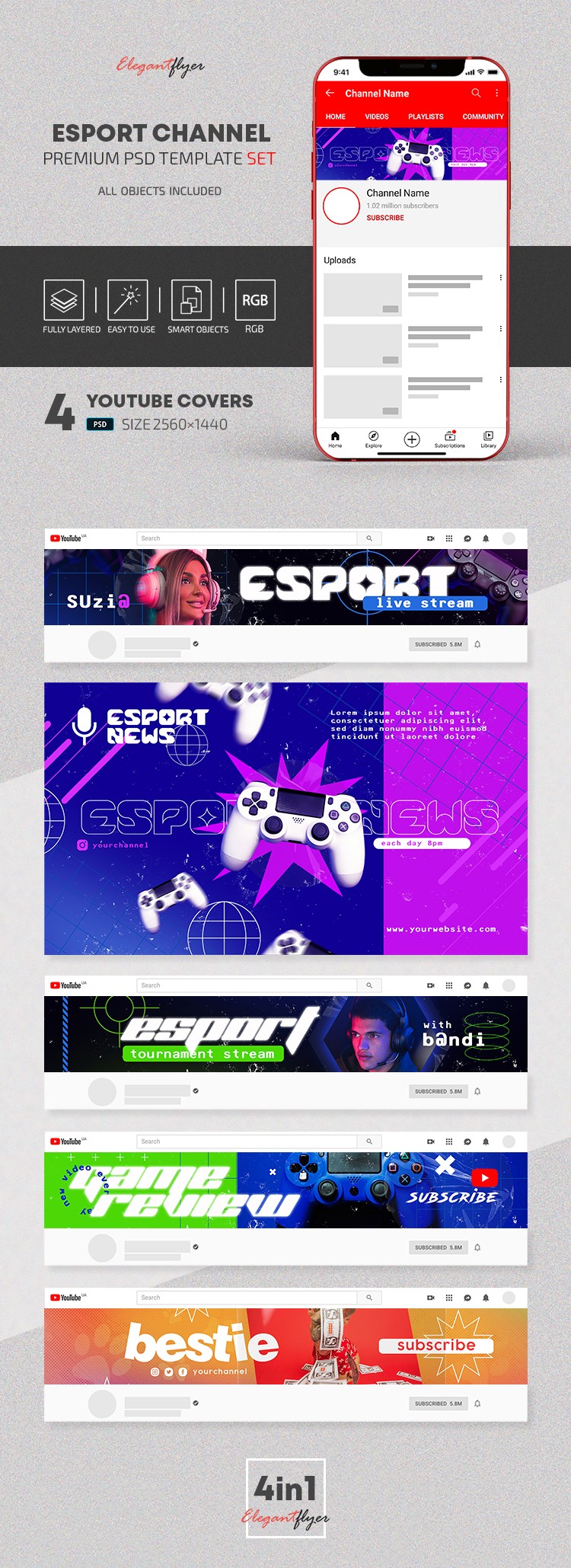 Chaîne Esport Youtube by ElegantFlyer