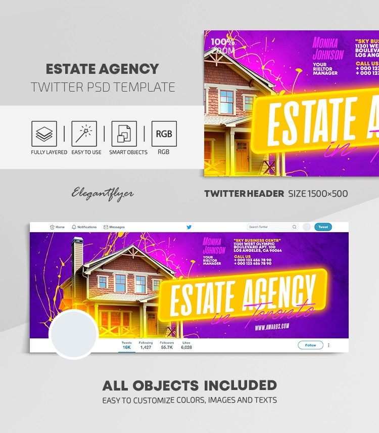 Estate Agency Twitter by ElegantFlyer